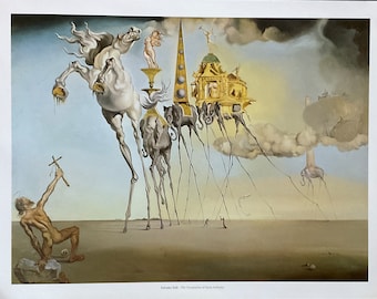 Salvador Dalì - The Temptation of Saint Anthony - Limited edition lithograph Taschen cm 36x28