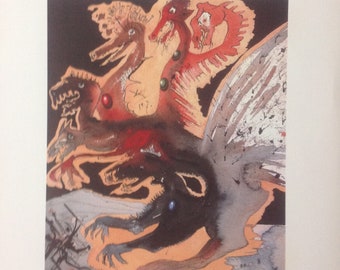 Salvador Dalì - rare lithograph cm 70x50 limited edition