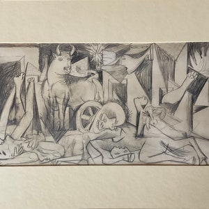 Pablo Picasso - Guernica - limited edition sketch 60x40 cm