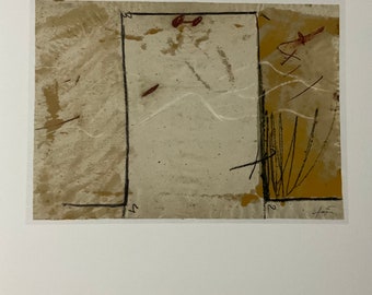 Antoni Tapies - Dintell - Limited edition lithograph cm 52x37, with certificate