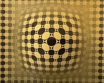 Victor Vasarely - serigrafía con sello de la Fundación, edición limitada de 1971, 27x27 cm