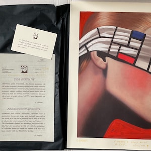 Alessandro Paternò - Goddess of Fortune - Hand-retouched lithograph, limited edition, cm 50x42, with folder and certificate