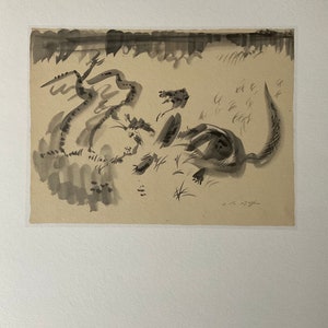 Andrè Masson &quot;Fouine prise au piege&quot; lithograph cm 52x37 limited edition, with certificate