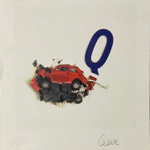 Cesar - &quot;Letter Q&quot; - historical lithograph from 1973, published in the Bolaffiarte catalogue