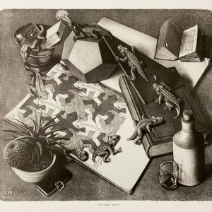 M.C. Escher - Reptiles - limited edition offset lithograph, cm 36x28