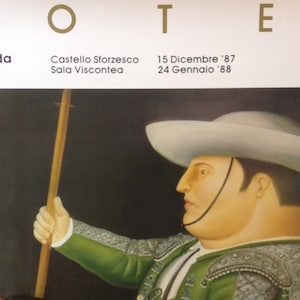 Fernando Botero - Bullfighting - vintage poster from 1987, 100x70 cm