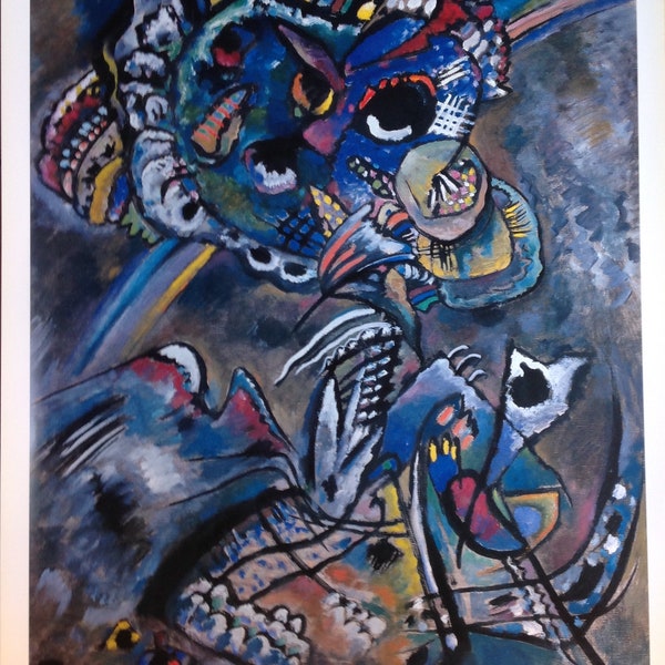 Wassily Kandinsky - "twilight" rare vintage poster 100x70 cm