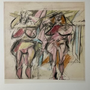 Willem De Kooning - "Dos mujeres” - litografía 52x37 cm, edición limitada, con certificado