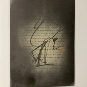 Antoni Tapies “Grafitti” lithograph cm 52x37 limited edition with certificate