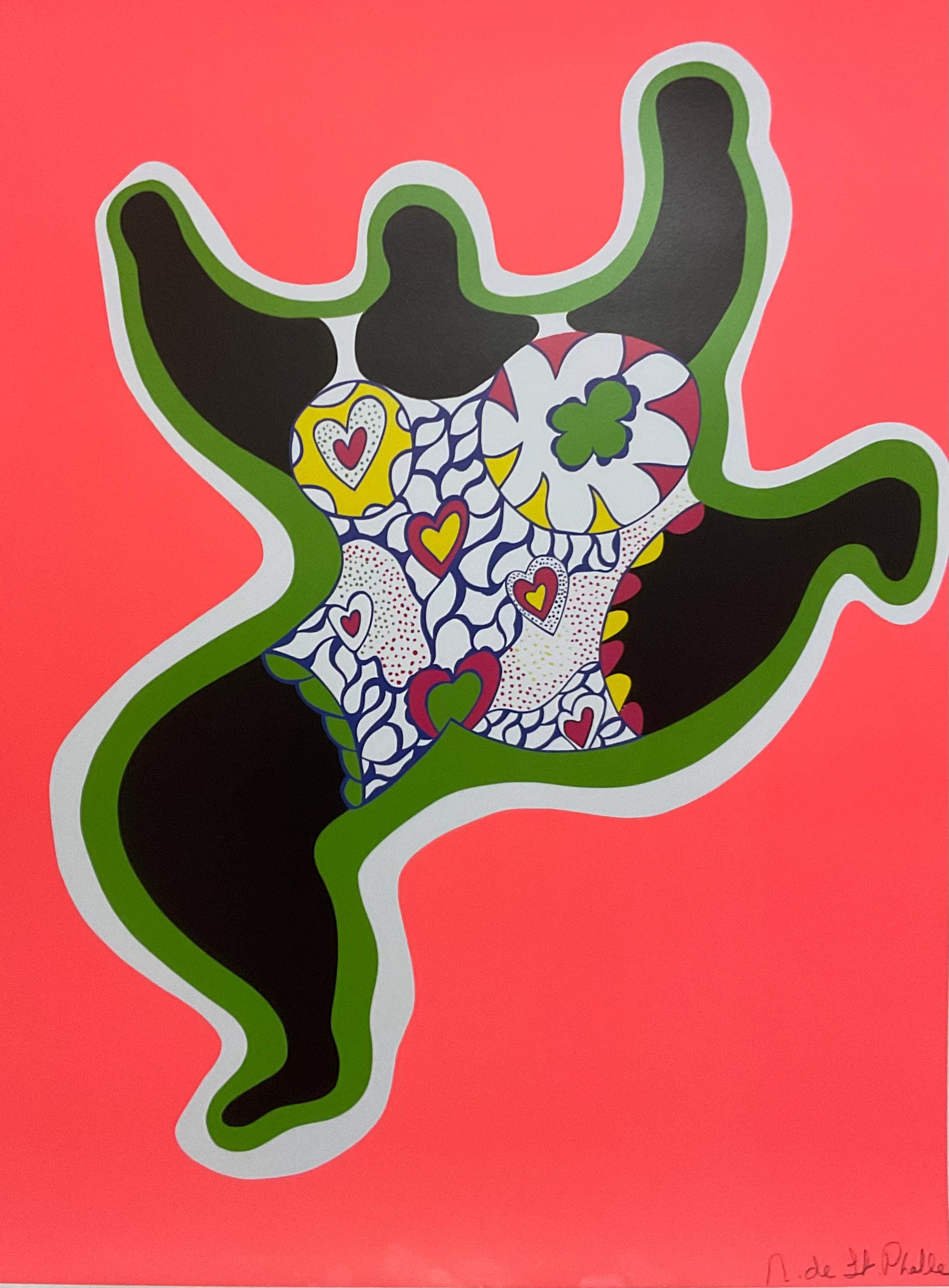 Niki De Saint Phalle - Leaping Nana - Offset Lithograph Cm 70x50
