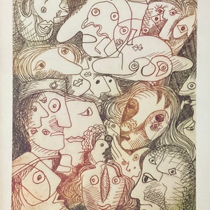 Enrico Baj - Lithograph cm 28x21 limited edition, 1981