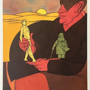Valerio Adami, 1982 - historical lithograph 42x30 cm, signed