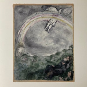 Marc Chagall - L'Arc en ciel - litografía 52x37 cm con certificado, año 1986