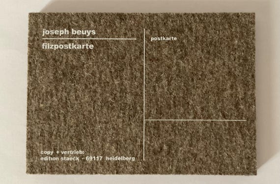 Joseph Beuys - Postkarte - Limited Edition Felt Postcard, 15x11 Cm