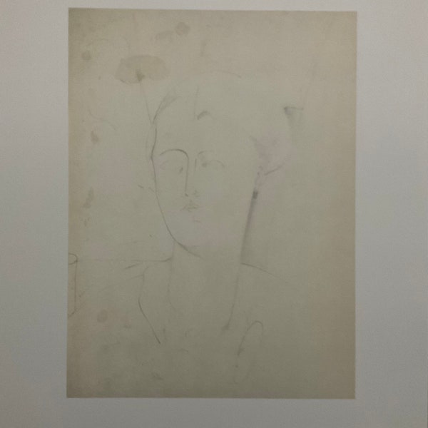 Amedeo Modigliani - Portrait of a woman - Lithograph cm 52x37 limited edition