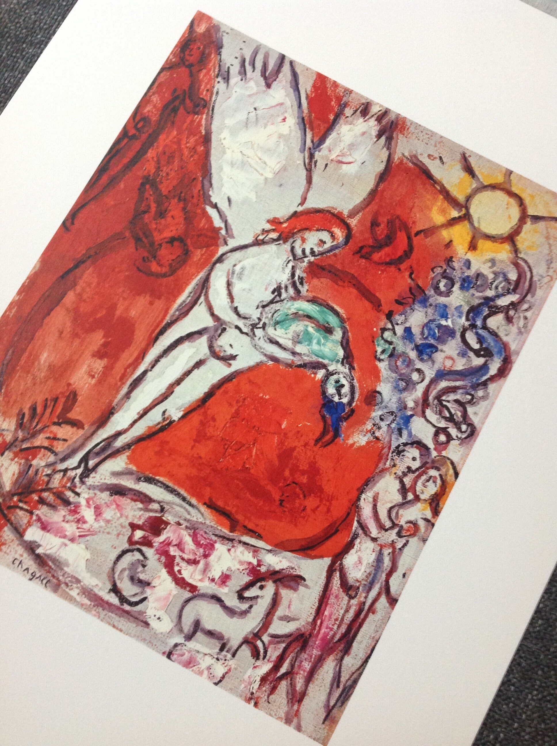 マルク・シャガール - 人間の創造 - リトグラフ 52x37 cm 証明書付き