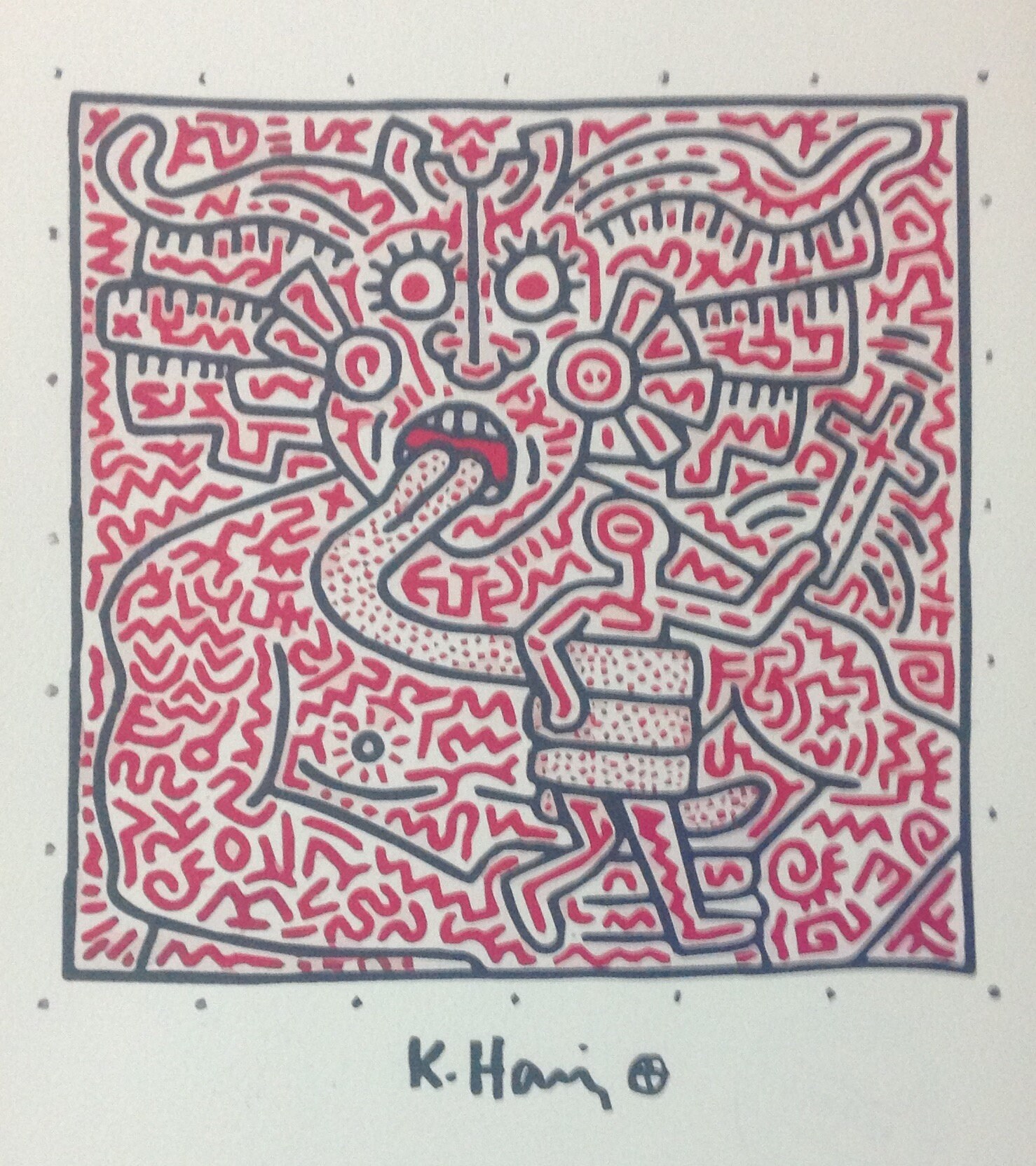 Keith Haring lithographie rare cm 30x21 New York MOMA Etsy