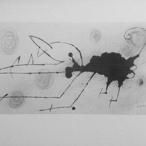 Joan Mirò - lithograph cm 52x37 limited edition 1987, with certificate