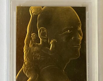 Michael Jordan - 1997, Limited Edition 23kt Gold Card - Etsy Canada
