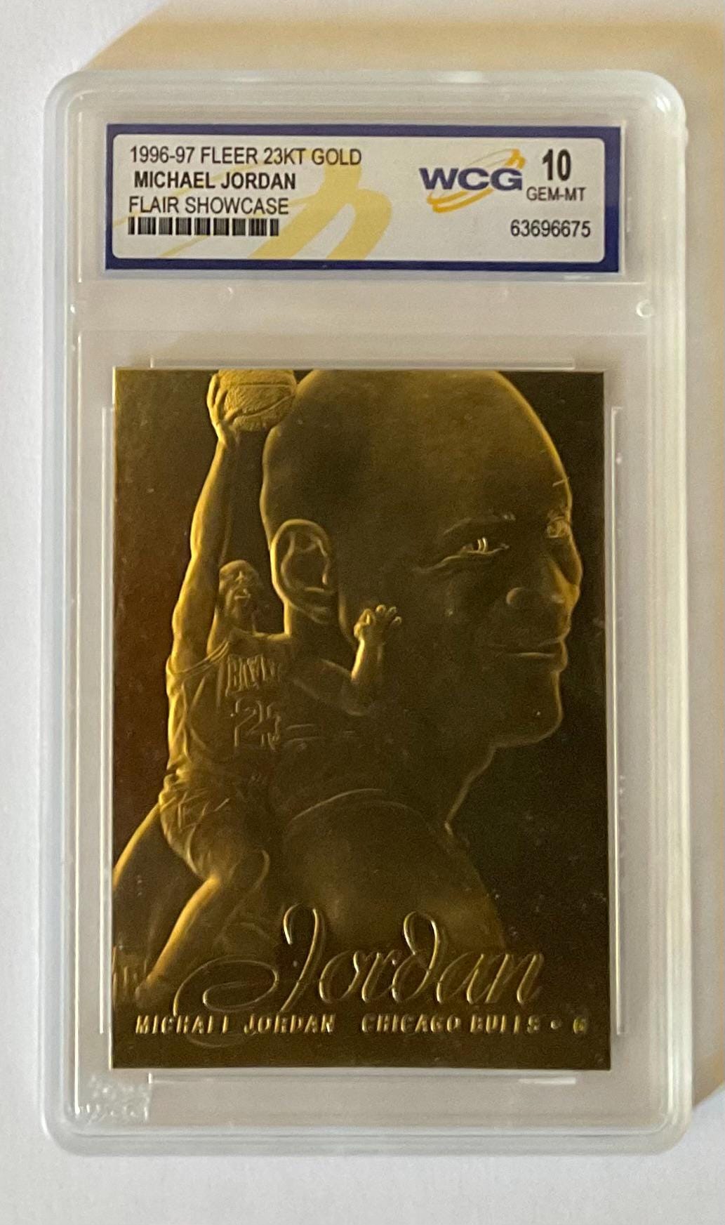 Michael Jordan - 1997, Limited Edition 23kt Gold Card - Etsy