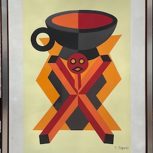 Fortunato Depero 1974 - Limited edition silkscreen cm 70x50 with dry stamp