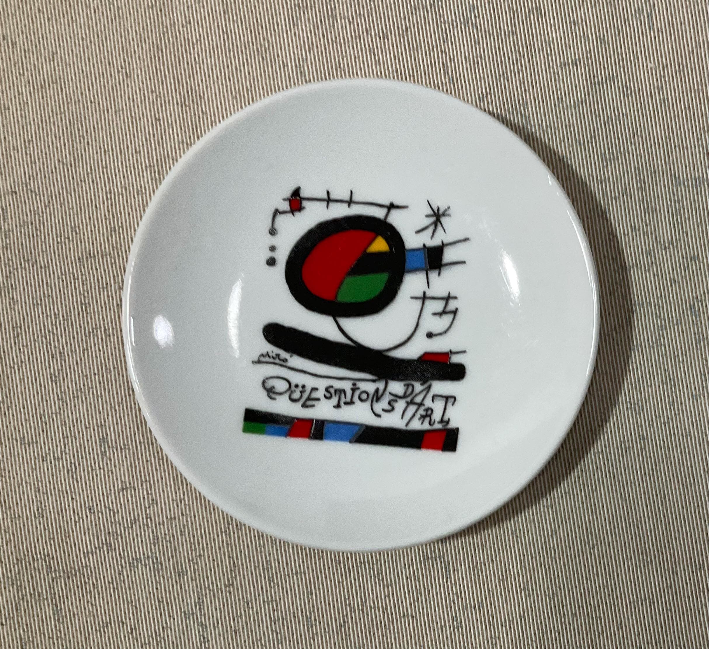 Joan Mirò - Limited Edition Porcelain Saucer, With Stamp on the 