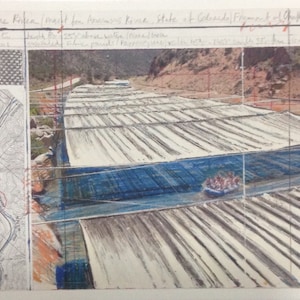 Christo - Over the river, Arkansas, Colorado - cm 17x12 postcard edizione limitata Taschen