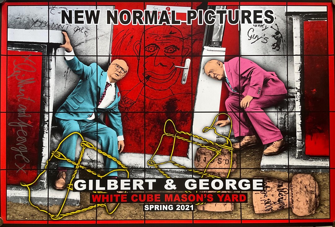 Gilbert & George - New Normal Pictures - 2021, Rare Lithograph Poster ...
