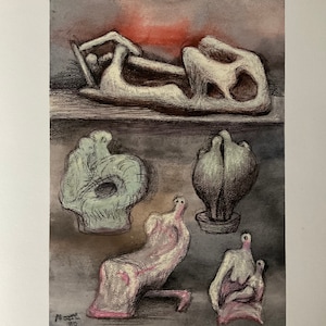 Henry Moore - Ideas for sculpture - Lithograph cm52x37 limited edition
