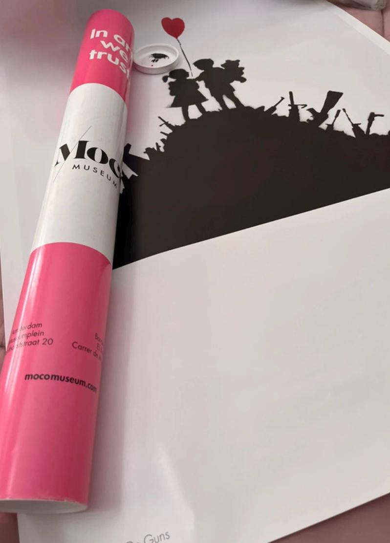 Banksy - Kids on Guns - Limited Edition Lithographic Poster Cm