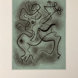 Andrè Masson &quot;Centaure&quot; lithograph cm 52x37 limited edition with certificate, year 1981