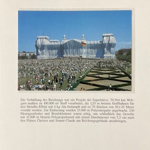 Christo and Jeanne Claude - Wrapped Reichstag, Berlin 1971-95 - Official Schumacher edition with postcard 1995