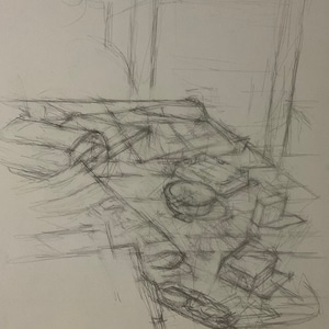 Alberto Giacometti – Stillleben – 1963, Lithographie 50 x 37 cm, limitierte Auflage