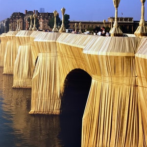 Christo - The pont Neuf wrapped, Paris, 1975-85 - Offset lithograph limited edition Taschen cm 33x25