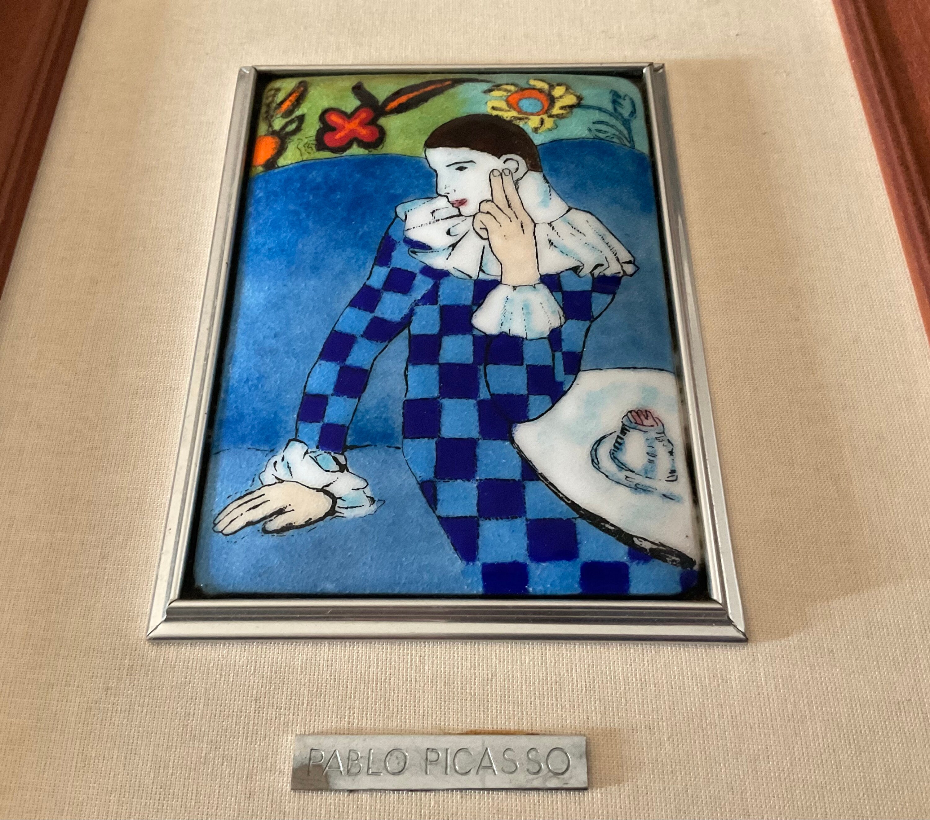 Pablo Picasso - Pensive Harlequin - 30x26 Cm With Frame - Etsy