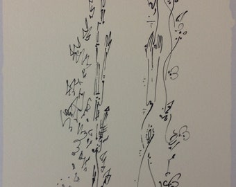 Andrè Masson - Le buisson ardent - litografía edición limitada 52x37 cm con certificado