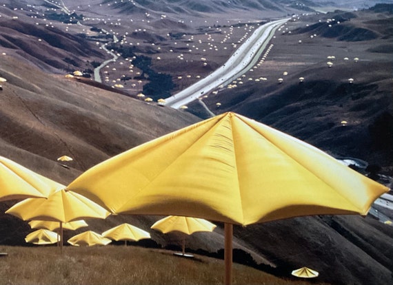 Christo - the Umbrellas - Rare Offset Lithograph 33x25 Cm Taschen