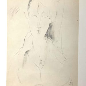 Amedeo Modigliani - Woman with pendant - Lithograph cm 52x37 limited edition, with certificate
