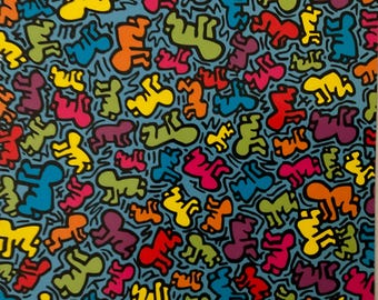 Keith Haring - Untitled 1988 - Litografia offset edizione limitata, cm 14x14