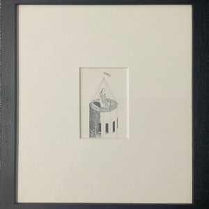 David Hockney - The princess in her tower - Etching cm 30x27 limited edition, year 1969