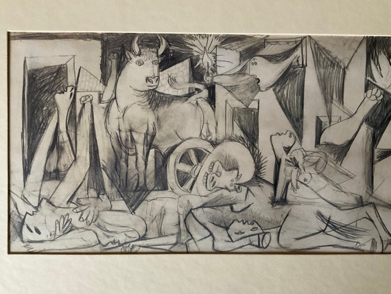 パブロ・ピカソ - ゲルニカ - 限定版スケッチ 60x40 cm - Etsy 日本