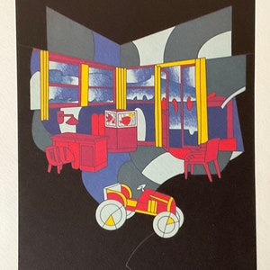 Ugo Nespolo - Lithograph cm 28x21 limited edition, year 1981