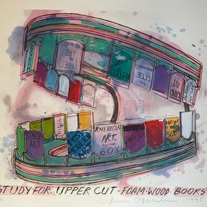 Dennis Oppenheim - Rare work from 1998 - 104x93 cm