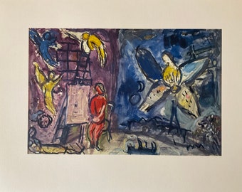 マルク・シャガール - ヤコブの夢 - リトグラフ 限定版 52x37 cm