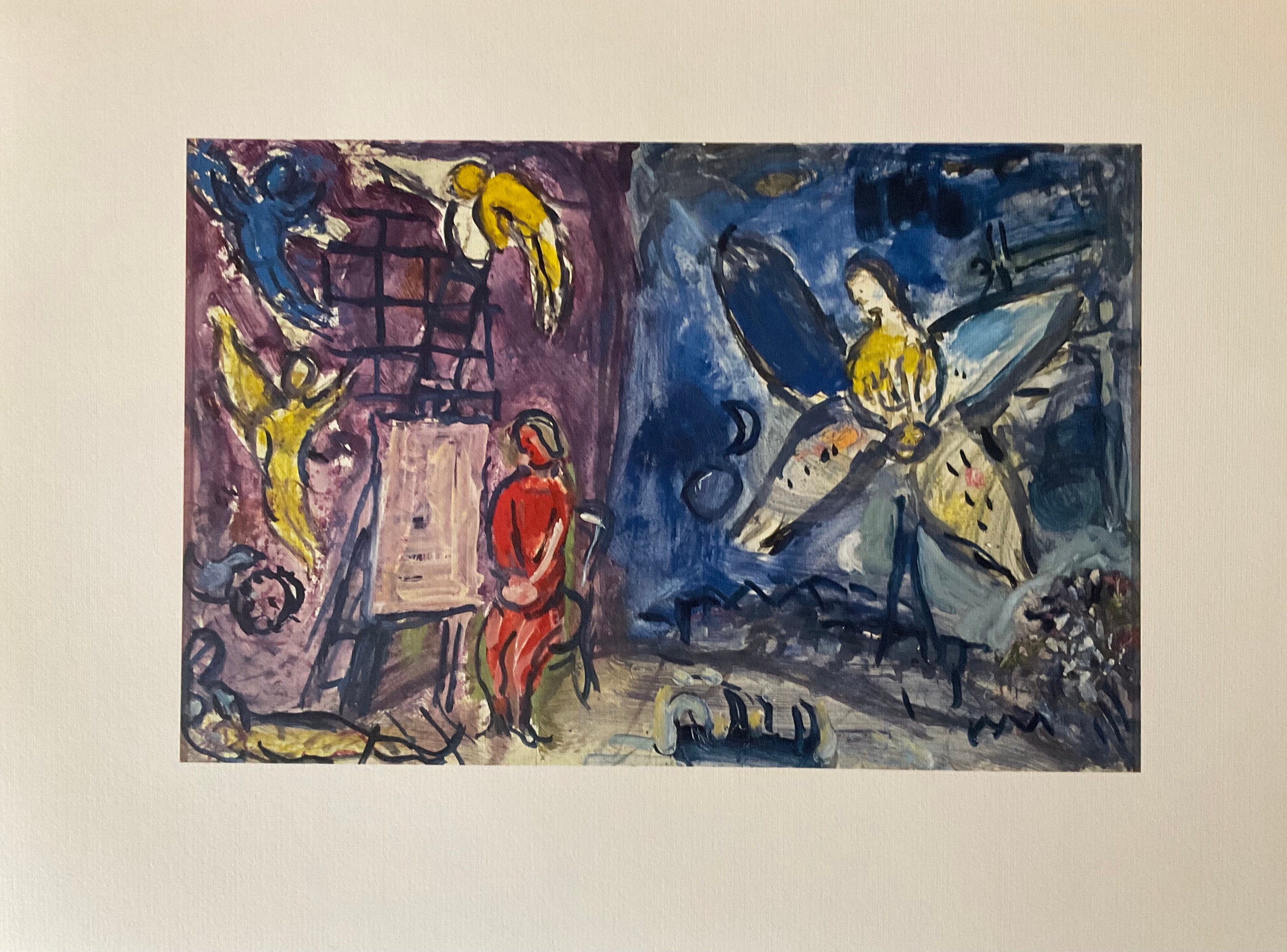 マルク・シャガール - ヤコブの夢 - リトグラフ 限定版 52x37 cm