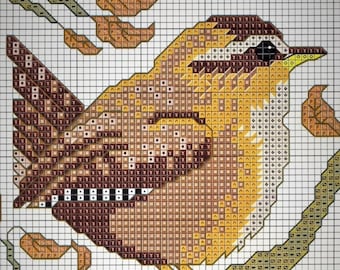 Counted Cross Stitch Wren Pattern PDF