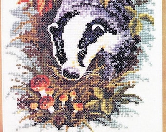 Badger Counted Cross Stitch Pattern PDF