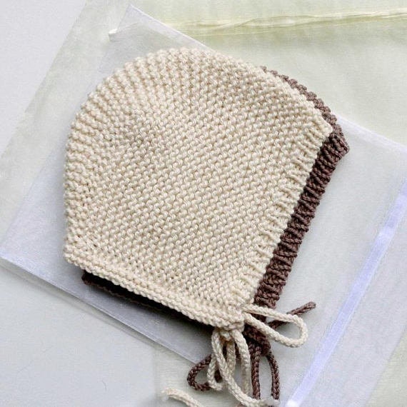 Knit Pattern for garter bonnet PDF