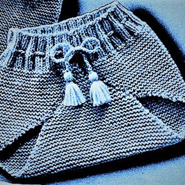 Knitting Pattern for  1940 style diaper cover, soaker, nappy, pdf