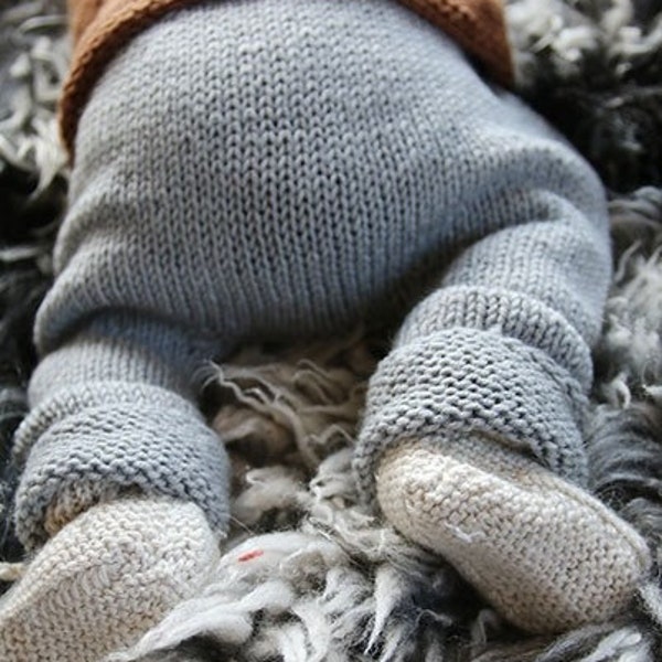 Knitting pattern for Baby/Child's Pants flat knit pants with seams, pdf